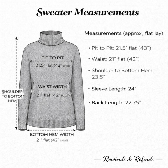 Valerie Stevens Two Ply Cashmere Gray Turtleneck Sweater Women’s Size Large - Picture 9 of 9